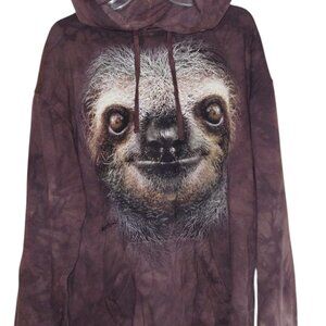 The Mountain SLOTH 2013 Greg Moore Men's Hoodie Brown Dye-washed Sweatshirt L